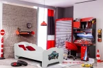 Vaikiška lova Adrk Furniture Amadis Police, 80x160 cm, balta