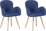 Shumee 2 kėdžių rinkinys valgomasis mėlynas BROOKVILLE