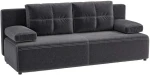 Sofa bed MUNICH with storage box, dark pilkas