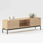 TV staliukas TV table CINDY 180x40xH55cm, MDF oak