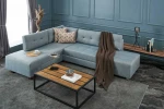 Kalune Design Mėlyna Kampinė sofa-lova Manama Corner Sofa Bed Left - Light Mėlyna
