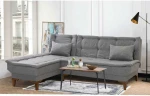 Hanah Home Kampinė sofa-lova Santo Left - Pilkas