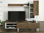 TV staliukas Kalune Design Televizijos vienetas Lenti - Baltas, Walnut