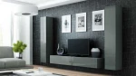 Cama Living room cabinet set VIGO 4 pilkas/pilkas gloss