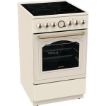 Viryklė Gorenje | Cooker | GECS5B70CLI | Hob type Vitroceramic | Oven type Electric | rusvai gelsvas | Plotis 50 cm | Gylis 59.4 cm | 70 L