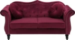 Beliani Bordinė SKIEN 2-vietė aksominė sofa