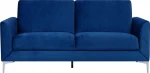 Beliani 3-asmuo Velour sofa mėlyna FENES