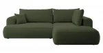 Dešininė kampinė sofa Selsey Ovo L, žalia