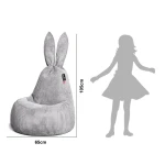 Sėdmaišis Qubo™ Mommy Rabbit, aksomas, žalias