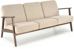 Fotelis MILANO 3S sofa, beige CASTEL#15 / dark walnut