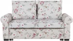 Beliani Floral sofa šviesiai pilka SILDA
