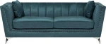 Beliani 3-asmens sofa velour mėlyna GULA