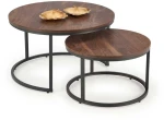 JAVA set of 2 c. tables, walnut / juodas