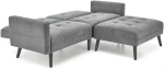 Fotelis CORNELIUS folding sofa with ottoman, color: pilkas