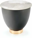 Gold CECILIA_S coffee table, marble / pilkas / auksinis