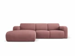 Kairinė sofa Windsor & Co Lola, 250x170x72 cm, rožinė