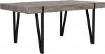 Beliani Valgomasis stalas 150 x 90 cm tamsi mediena su juoda ADENA
