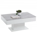 Kavos staliukas, betono pilkos ir baltos spalvos