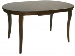 Valgomojo stalas JOY, 145+33x90x74 cm, prailginamas, mediena: kaučiukmedis, spalva: tamsi riešutmedžio, apdaila: lakuotas