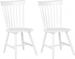 Beliani Lumarko 2 medinių valgomojo kėdžių komplektas baltas BURGES!