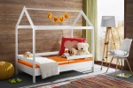 Vaikiška lova-namelis ASM Tymi House, 80x160 cm, balta