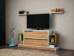 TV staliukas Kalune Design Televizoriaus spintelė Magic - Baltas, Walnut