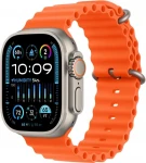 Išmanusis laikrodis Apple Watch Ultra 2 GPS + Cellular, 49 mm, Titano spalvos korpusas su oranžinės spalvos dirželiu