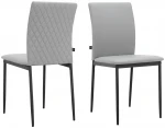 2-jų valgomojo kėdžių komplektas Loft24 Pavia, pilkas