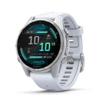 Garmin fēnix® 8 – 43mm AMOLED Silver with Whitestone silicone band