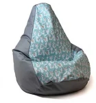 Sako bag pouffe Pear print pilkas-lama XXL 140 x 100 cm