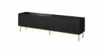 TV staliukas Cama Meble Pafos, 200x40x60 cm, juoda