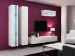 Cama Living room cabinet set VIGO NEW 2 baltas gloss