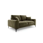 Dvivietė sofa Velvet Larnite, 172x102x90 cm, žalios spalvos