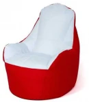 Sack Sako Boss pouffe red and baltas XXL 140 x 90 cm