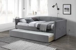 Dviaukštė lova Halmar Sanna 90x200 cm, pilka