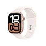 Apple Watch Series 10 GPS + Cellular 42mm Rose Gold Aluminium Case with Light Blush Sport Band - M/L MWXA3ET/A