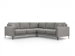 Dvipusė kampinė sofa Venus, 5 sėdimos vietos, pilka