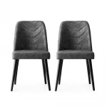 2-ių kėdžių komplektas Kalune Design Dallas 527 V2, pilkas