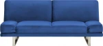Beliani Veliūrinė sofa-lova, tamsiai mėlyna YORK