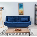 Kalune Design 3 vietų sofa-lova Kelebek - Mėlyna