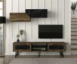 TV staliukas Kalune Design Televizijos vienetas Lampert - Walnut