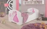 Vaikiška lova Adrk Furniture Pepe Princess and horse, 80x160 cm, balta