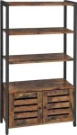 Songmics knygų spinta su spintele Industrial Rustic Loft Vintage 70 x 30 x 121,5 cm VASAGLE