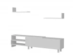 Svetainės baldų komplektas Kalune Design 745(III), baltas