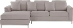 Beliani Dešinė kampinė sofa, smėlio spalvos OSLO