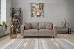 Kalune Design 2 vietų sofa Kale Linen - Kreminis