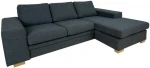 Corner sofa DAGMAR dark pilkas