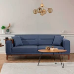 Hanah Home 3 vietų sofa-lova Liones - Dark Mėlyna