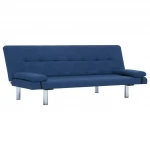 Sofa-lova su dviem pagalvėm, mėlyna