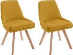 2-jų kėdžių komplektas Notio Living Rafi, geltonas